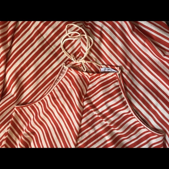 Zara Striped Halter neck dress (orange) - Picture 1 of 4